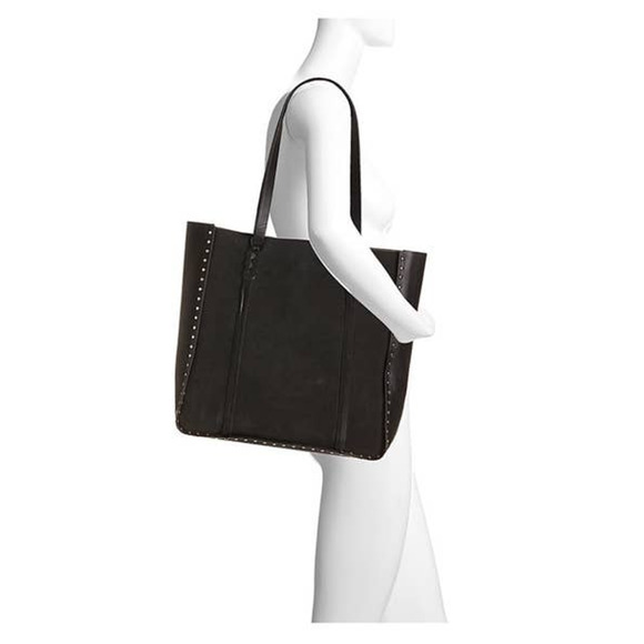 Vince Camuto Enora Black Leather Tote Bag